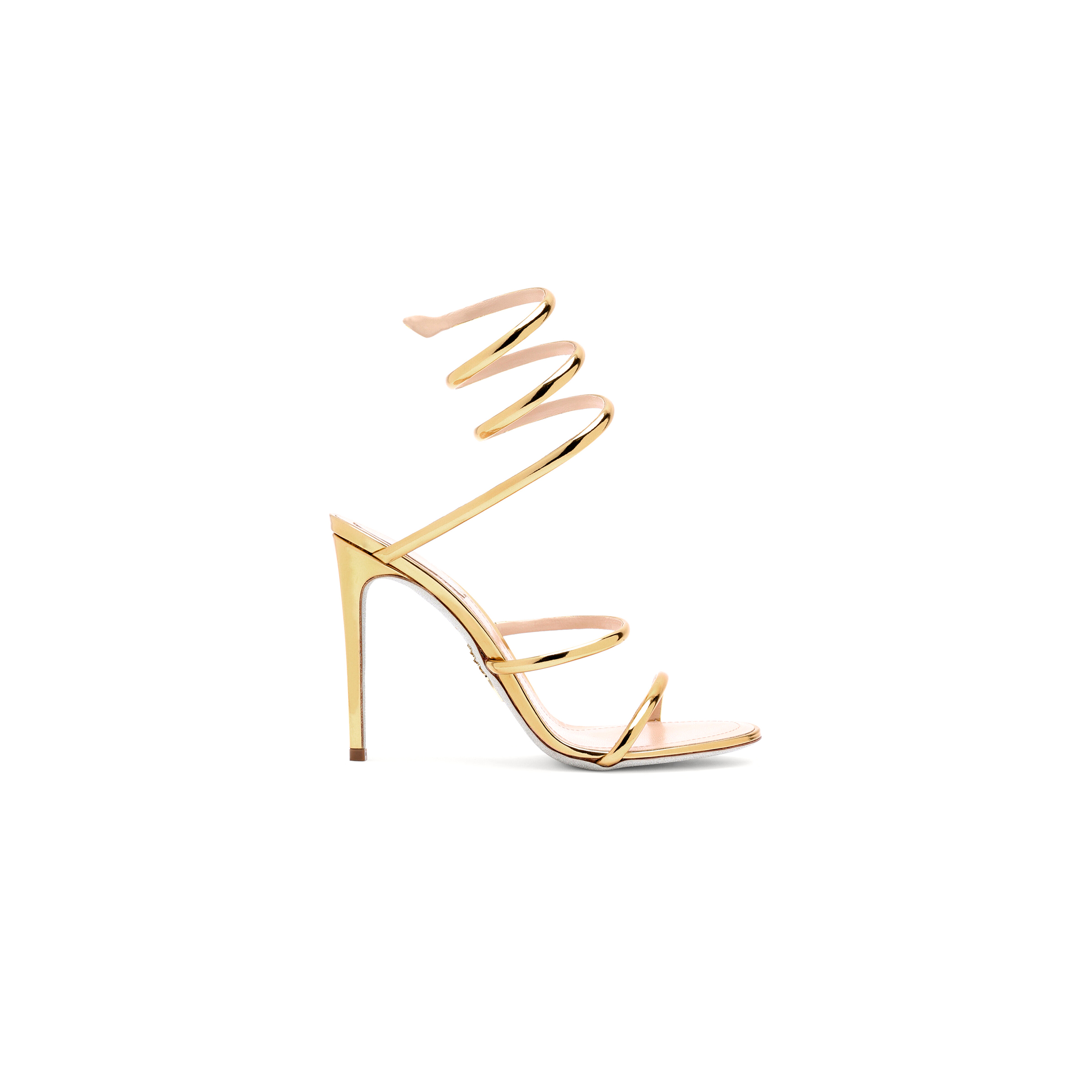RENÉ CAOVILLA CLEO METALLIC GOLD SANDAL 105 C12351